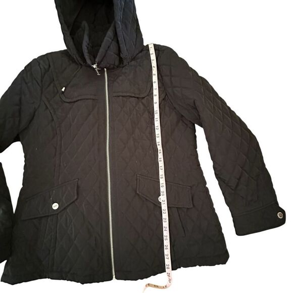 London Fog ~ Black quilted jacket w/ hood ~ size XL - Picture 13 of 14